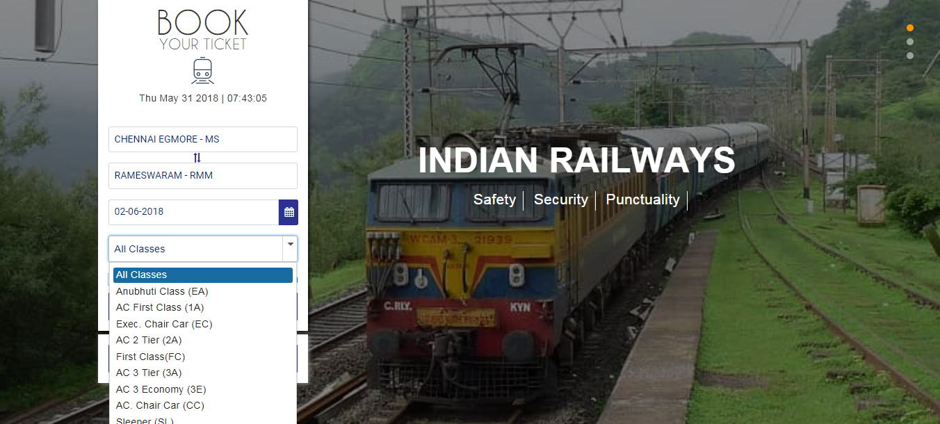 train seat availability check new website